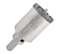 NBB Brocas de diamante con vástago triangular, corona diamante, taladrar en húmedo en mármol, piedra lujo, cerámica, granito, azulejo, vidrio, tec. galvanizada, en taladros de cable o sin cable(32mm)