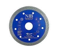NBB Disco de corte de diamante premium sierra de diamante con altura de 10mm segmento turbo cruzado espesor 1,4mm eje 22,23 mm hoja diamant Corte en seco de Porcelanico Cerámica Azulejo (1,115mm)