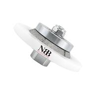NBB Fresas para corte de chaflanes de diamante Rueda perfiladora diamante con guía cubierta más grande y M14 broca para perfilar porcelana baldosa cerámica granito mármol piedra (Bevel E5)