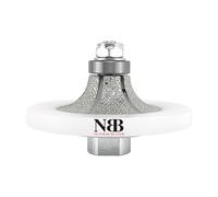 NBB Fresas para corte de chaflanes de diamante Rueda perfiladora diamante con guía cubierta más grande y M14 broca para perfilar porcelana baldosa cerámica granito mármol piedra (Half-Bullnose B20)