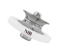 NBB Fresas para corte de chaflanes de diamante Rueda perfiladora diamante con guía cubierta más grande y M14 broca para perfilar porcelana baldosa cerámica granito mármol piedra (Full-Bullnose V20)