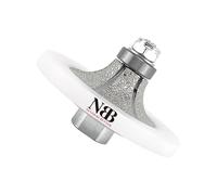 NBB Fresas para corte de chaflanes de diamante Rueda perfiladora diamante con guía cubierta más grande y M14 broca para perfilar porcelana baldosa cerámica granito mármol piedra (Half-Bullnose B20)