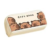 Nbbwwu Capybara - Estuche para lápices, Bolsa de Almacenamiento para bolígrafos para Estudiantes, Escuela, Trabajo, al Aire Libre, Diario, Viajes, Mochila de Escritorio, 6 tímido, Refer to