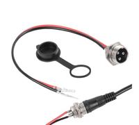 Nbbwwu Conector de Puerto de Carga para Scooter eléctrico, Puerto de Carga para Cabezal de aviación - Enchufe de Cargador de Cabeza de aviación de 3 Pines - Toma de Puerto de Carga de diseño