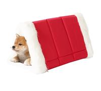 Nbbwwu Cueva para Gatos de Invierno,Casa para Gatos de Invierno | Cálida Cama para Gatos semicerrada - Cojín Plegable Lavable desprendible de la Felpa del Juego del Animal doméstico para el hámster