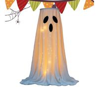 Nbbwwu Tazón de Halloween Estatua Luminosa De Halloween Y Bandeja | Decoraciones De Fantasmas Para Interior O Exterior, Jardín, Patio, Porche, Puerta, Baño Y Cocina