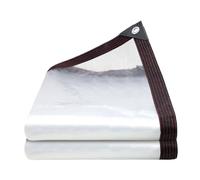 Nbbwwu Transparente - de protección Impermeable de 7 x 7 pies | al Aire Libre con Ojales | para Patio, Camping, Muebles, Pintura, jardín, Porche al Aire Libre, Planta del hogar