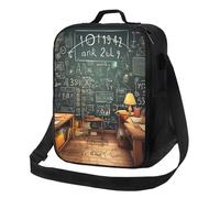 NBCCDVSH Lonchera aislada para la escuela, matemáticas, para mujeres y hombres, reutilizable, a prueba de fugas, bolsa de almuerzo para picnic y trabajo