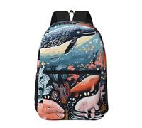 NBCCDVSH Seal Whale Octopus Fish - Mochila de viaje para mujeres y hombres, mochila para laptop de 15.6 pulgadas, impermeable, para el trabajo, negocios