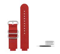 NBCNZCTSAS 16 mm Ajuste for casio ga900 ga700 GA-110 GA-100 GA-120 Correa de reloj transpirable Ajuste for G-SHOCK correa de nailon Pulsera for hebilla de acero inoxidable(Red Silver Buckle)