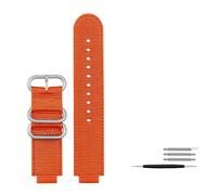 NBCNZCTSAS 16 mm Ajuste for casio ga900 ga700 GA-110 GA-100 GA-120 Correa de reloj transpirable Ajuste for G-SHOCK correa de nailon Pulsera for hebilla de acero inoxidable(Orange Silver Buckle)