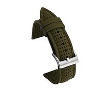 NBCNZCTSAS 18 mm 20 mm 22 mm 24 mm Correa de silicona transpirable Ajuste de banda de reloj inteligente for Huawei Fit For Samsung Watch Sport Accesorios de pulsera de goma suave(9 green,20mm)