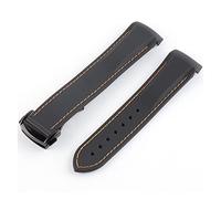 NBCNZCTSAS 20 mm 21 mm 22 mm Fin de goma de silicona de silicona end for Pagani Watch Fit for Huawei Adecuado Gt2 Magic Watch 2 Fit for Honor Fit for Samsung Galaxy Watch S3 S4(Black orange 2)