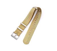 NBCNZCTSAS 20 mm de 22 mm de 24 mm Cinturón de seguridad de nylon for OTAN Strap Military Watch Band Reemplazo Reloj Straps Fit for Omega Fit for James Fit for Bond 007(Gold,20mm)