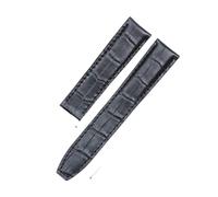 NBCNZCTSAS Ajuste adecuado for Maurice Fit for Lacroix PT6148 PT6158 PT6168 20mm correa de cuero negro accesorios de reloj piel cuero(Schwarz)