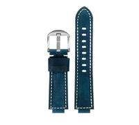 NBCNZCTSAS Ajuste for Casio AP Farmhouse Oak correa de reloj GA-2100 GM-2100 correa de reloj de cuero Vintage esmerilado modificado 16m accesorios de pulsera for hombre(Blue-steel)