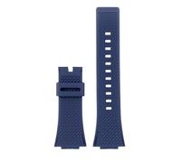 NBCNZCTSAS Ajuste for Casio Fit For G-SHOCK GA110 GM110 GM-110GB correa de reloj de silicona de acero pequeño Cannon franjas de diferente color rojo azul correa de reloj de resina naranja(Blue without