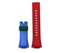 NBCNZCTSAS Ajuste for Casio Fit For G-SHOCK GA110 GM110 GM-110GB correa de reloj de silicona de acero pequeño Cannon franjas de diferente color rojo azul correa de reloj de resina naranja(Blue red NOb
