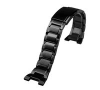 NBCNZCTSAS Ajuste for Casio Fit For G-Shock Heart Of Steel GST-B500BD/GST-B500 AD correa de reloj de acero inoxidable hebilla plegable de Metal cadena de correa de reloj for hombre(Schwarz)