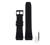 NBCNZCTSAS Ajuste for CASIO Swordfish MDV106-1A MDV-107 MTP-VD01 MDV-106D correa de efr-303l pulsera de hombre 22mm correa de reloj deportiva de silicona(Black black)