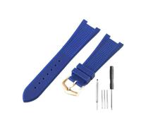 NBCNZCTSAS Ajuste for Patek Philippe Sport Elegance 5726/5711/5712 Nautilus Series accesorios de correa de reloj de silicona 25x13mm(Blue-RS-K20)