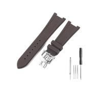 NBCNZCTSAS Ajuste for Patek Philippe Sport Elegance 5726/5711/5712 Nautilus Series accesorios de correa de reloj de silicona 25x13mm(Brown-ST-Z21)