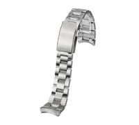 NBCNZCTSAS Ajuste for TAG HEUER Serie 300, correa de acero inoxidable sólido WAY201A WAY211 ABA0927, correas de reloj de acero curvadas for hombres, pulsera de 20,5mm y 21,5 MM(20.5mm)