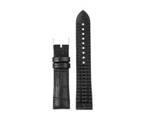 NBCNZCTSAS Apto For Cualquier Marca Correa Apto For Rolex Apto For IWC Apto For Correa De Reloj De Cuero Omega Correa De Reloj 22 Hombre Fluororubber A Prueba De Sudor Negro Marrón Hebilla Plegable(Bl