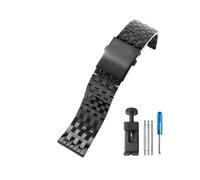 NBCNZCTSAS Apto for Diesel Seven Fridays Dz7321 Dz7263 Dz4323 Dz7315 correas grandes de acero inoxidable mano de obra meticulosa 22 24 26 28 30mm(7-Beads-Black,28mm)