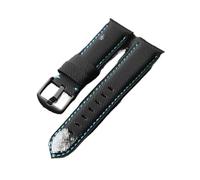 NBCNZCTSAS Correa De Cuero Hecha A Mano for Fibras 20 22 24 26mm Adaptada A La Pulsera Vintage Soft Men PAM111 441 for Fibras De Alta Gama.(B Brack buckle,22mm)