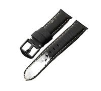 NBCNZCTSAS Correa De Cuero Hecha A Mano for Fibras 20 22 24 26mm Adaptada A La Pulsera Vintage Soft Men PAM111 441 for Fibras De Alta Gama.(A Brack buckle,24mm)