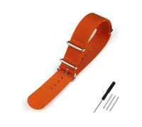 NBCNZCTSAS Correa de nailon for reloj, Correa acanalada de 18mm, 19mm, 20mm y 22mm, apta for repuesto de tela balística militar, accesorios de correa de reloj Premium(Orange,20mm)