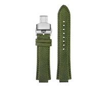 NBCNZCTSAS Correa de nailon for reloj TISSOT PRX T137.407/T137.410, serie Super Player, correa de muñeca for hombre, extremo convexo de 26x12mm(Green-silver)