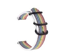 NBCNZCTSAS Correa de nailon tejida de 22 mm y 20 mm apta for Samsung Galaxy Watch 6 4 5 44 mm Gear S3 Classic Active 2 Band 24 mm y 18 mm apta for banda de tela Amazfit(Seven Color,20mm)