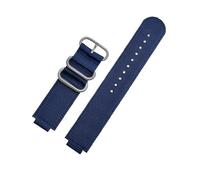 NBCNZCTSAS Correa de reloj convexa de 16mm apta for Casio Fit For G-Shock GM110 GM2100 GA900 GBA-800 GBD-800 GA-800 pulsera de lona de nailon modificada for hombre(Blue Silver Buckle)