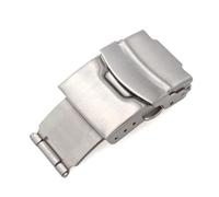 NBCNZCTSAS Correa de reloj de acero inoxidable, cierre desplegable de 18mm, 20mm, 22mm y 24mm, accesorios de hebilla for correa de reloj cepillada plateada for hombres y mujeres(22mm)