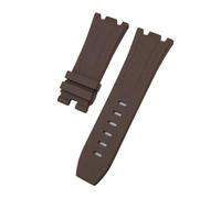 NBCNZCTSAS Correa de reloj de caucho fluorado FKM de 28 mm y 30 mm for AP Fit for cinturón Audemars Fit for Piguet Fit for ROYAL OAK OFFSHORE 15710 15703 Pulsera de correa de reloj(Borwn,30MM_NO BUCKL