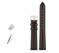 NBCNZCTSAS Correa de reloj de cuero de moda for Armani Fit for Timex Fit for Gucci Fit for Fossil Fit for Casio Correa de reloj Pulsera de mujer 10 12 mm 14 mm 16 mm 18 mm(Brown-silver,18mm)