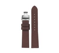 NBCNZCTSAS Correa de reloj de cuero de nailon de 18 mm/19/20/21/22/23/24 mm apta for Seiko SRPC31J1/apto for Citizen Fit for Tissot todas las principales marcas de muñeca for hombre(Brown silver,23mm)