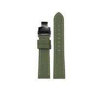 NBCNZCTSAS Correa de reloj de cuero de nailon de 18 mm/19/20/21/22/23/24 mm apta for Seiko SRPC31J1/apto for Citizen Fit for Tissot todas las principales marcas de muñeca for hombre(Army Green Black,2