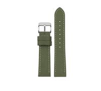 NBCNZCTSAS Correa de reloj de cuero de nailon de 18 mm/19/20/21/22/23/24 mm apta for Seiko SRPC31J1/apto for Citizen Fit for Tissot todas las principales marcas de muñeca for hombre(Army Green sk,20mm