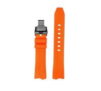 NBCNZCTSAS Correa de reloj de goma apta for Hamilton Adventure H24585331 24551331 H24595331 Elvis 80th correa de reloj for hombre 20mm(Orange b folding)