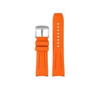 NBCNZCTSAS Correa de reloj de goma Arc apta for MIDO Helmsman TV M049.526A, correa de reloj deportiva negra y verde, pulsera de silicona for herramientas(Orange sk)