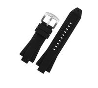 NBCNZCTSAS Correa de reloj de goma de silicona 29 * 13mm junta convexa negro naranja azul correa de reloj for hombre apta for MICHAEL Fit for KORS MK8184 8729 9020 8730 8761 8152(Black-S pin)