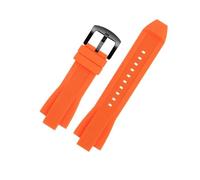 NBCNZCTSAS Correa de reloj de goma de silicona 29 * 13mm junta convexa negro naranja azul correa de reloj for hombre apta for MICHAEL Fit for KORS MK8184 8729 9020 8730 8761 8152(Orange-B pin)