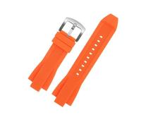 NBCNZCTSAS Correa de reloj de goma de silicona 29 * 13mm junta convexa negro naranja azul correa de reloj for hombre apta for MICHAEL Fit for KORS MK8184 8729 9020 8730 8761 8152(Orange-S pin)