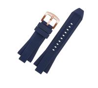 NBCNZCTSAS Correa de reloj de goma de silicona 29 * 13mm junta convexa negro naranja azul correa de reloj for hombre apta for MICHAEL Fit for KORS MK8184 8729 9020 8730 8761 8152(Blue-RG pin)