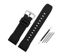 NBCNZCTSAS Correa de reloj de goma de silicona de 23 mm, pulsera de reloj suave negra for hombre apta for Casio Fit for PROTREK PRW-70Y-7 PRW-50 PRW-60T PRW-60Y/50Y/70Y/30(Black-S pin)