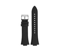 NBCNZCTSAS Correa de reloj de nailon convexa de 12mm apta for la serie Tissot PRX Super Player T137.407/410 pulsera de nailon for hombre(Black sk)