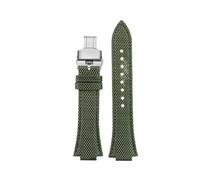 NBCNZCTSAS Correa de reloj de nailon convexa de 12mm apta for la serie Tissot PRX Super Player T137.407/410 pulsera de nailon for hombre(Military green sk bk)